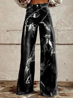 Women's Digital Print Pants Imitation Jeans
