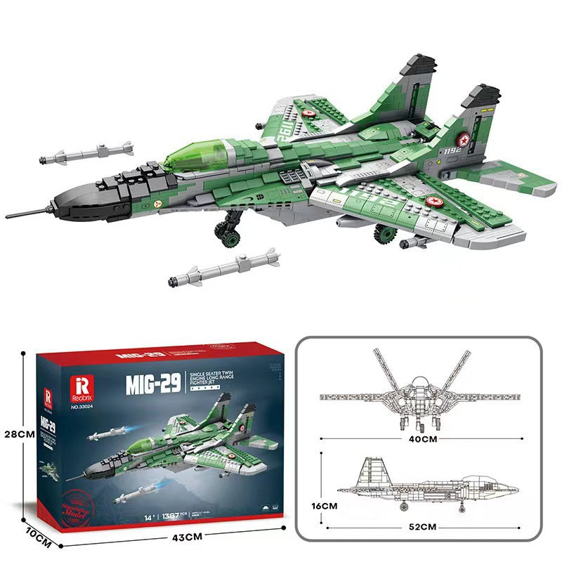 Military Building Blocks Fighter Puzzle Assembling Building Blocks