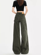 Women's Summer New Design Loose Straight-leg Flared Casual Overalls