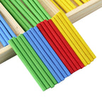 Math Manipulatives Wooden Counting Sticks Intelligence Montessori Math Wooden Color Calculation Education Enlightenment Toy
