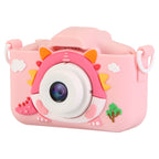 Pink-Blue Options -- 1Pc Dinosaur Kids Selfie Camera Cartoon Camera 48MP 1080P HD Digital Camera With Cartoon Case Card Reader 32G MMC Card For Boys Girls Above Aged 6 Years Old