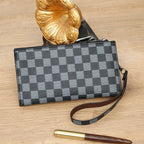 Fashion Personality  Plaid Zipper Men's Wallet