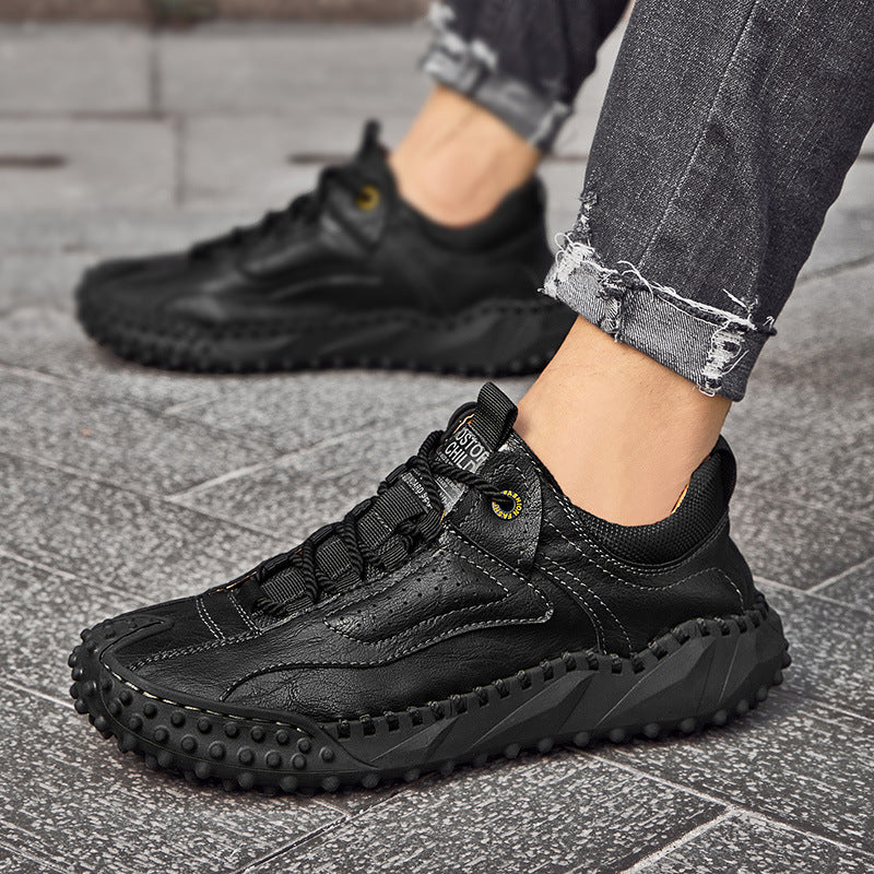 Lace-up Leather Men's Casual Shoes Plus Size