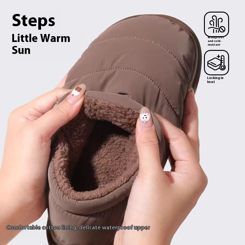 Men's Winter New Waterproof Interior Home Cotton Slippers