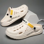 Summer Thick Bottom Shit Feeling Plus Size Closed-toe Slippers Men