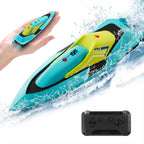4DRC S5 Remote Control Boat For Swimming Pools And Lakes, 2.4GHz 20 MPH Racing Boat, Rechargeable Battery, Low Battery Alarm, Gifts For Boys And Girls, Logistics Sent Randomly By UPS,USPS,FEDEX