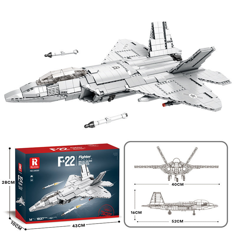 Military Building Blocks Fighter Puzzle Assembling Building Blocks