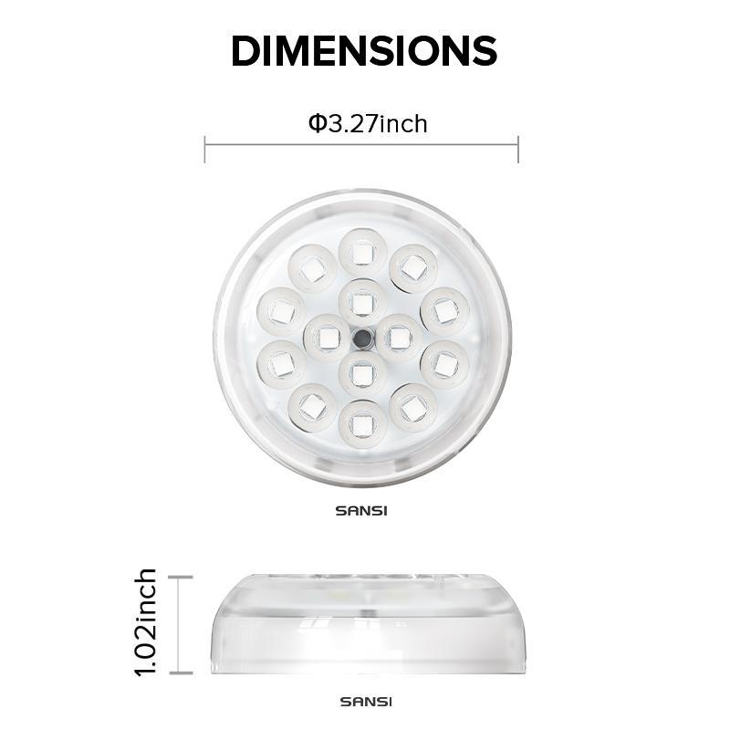 Three-color Upgraded Wireless Charging Pool Landscape Decoration Waterproof Outdoor Diving Color-changing Underwater Spotlight