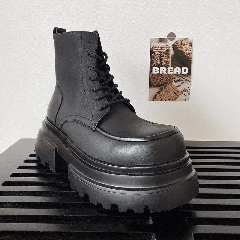 Height Increasing 7CM Lace-up Platform High-top Casual Martin Boots