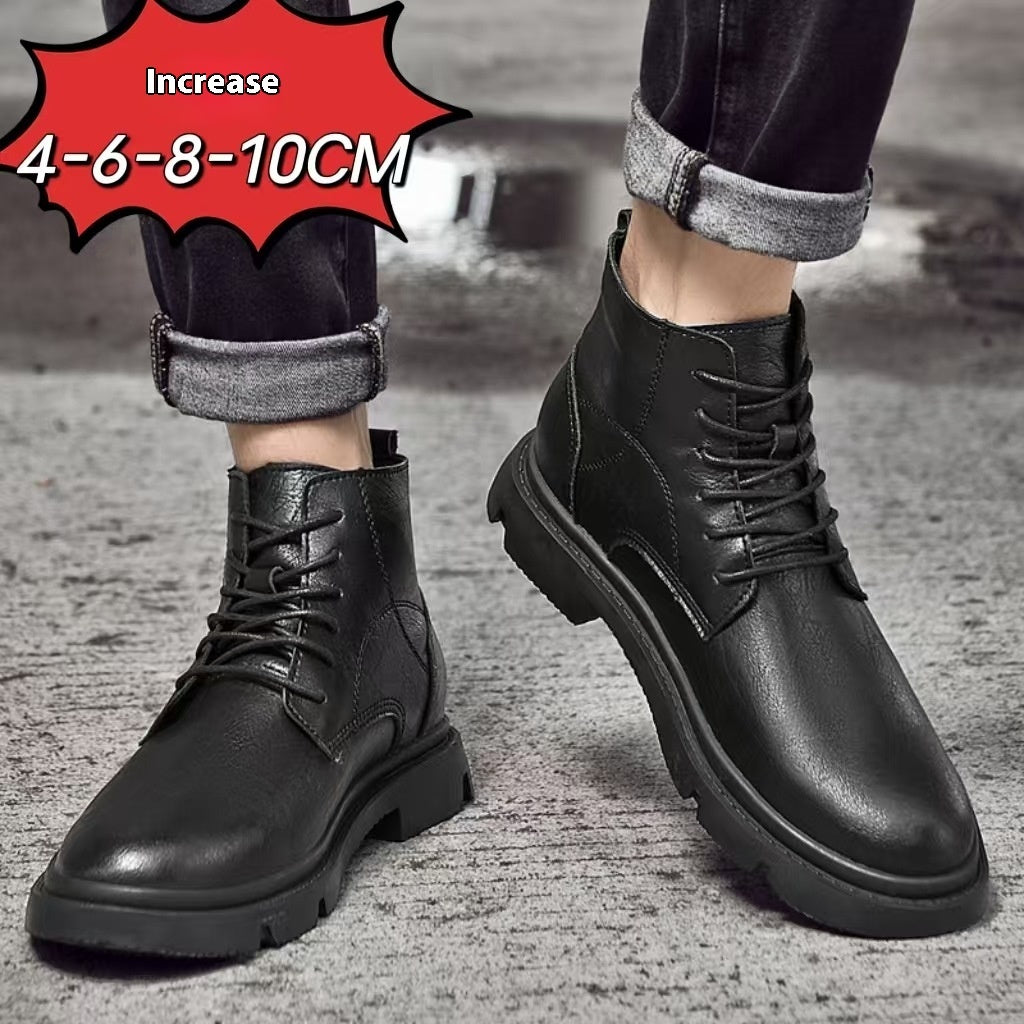 Martin Boots Men's Autumn Elevator Shoes 10cm Breathable