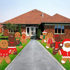 12 Pcs Christmas Gingerbread Man Yard Sign Waterproof Outdoor Xmas Gingerbread Lawn Signs Yard Decoration For Holiday Lawn Yard Patio Walkway Pathway Decor - The Premium
