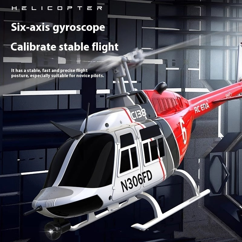 C138 Simulation Double Paddle Blade Single Rotor Helicopter Toy Without Ailerons