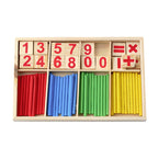 Math Manipulatives Wooden Counting Sticks Intelligence Montessori Math Wooden Color Calculation Education Enlightenment Toy