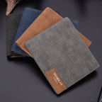 2021 new men's short wallet day Korean version of the ancient youth walletthin male cross money leather wholesale