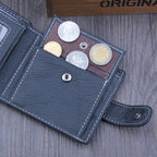 Foreign trade for men's wallet, real skin, short money, back to ancient times, buckle US dollar buckles to sell Wallet