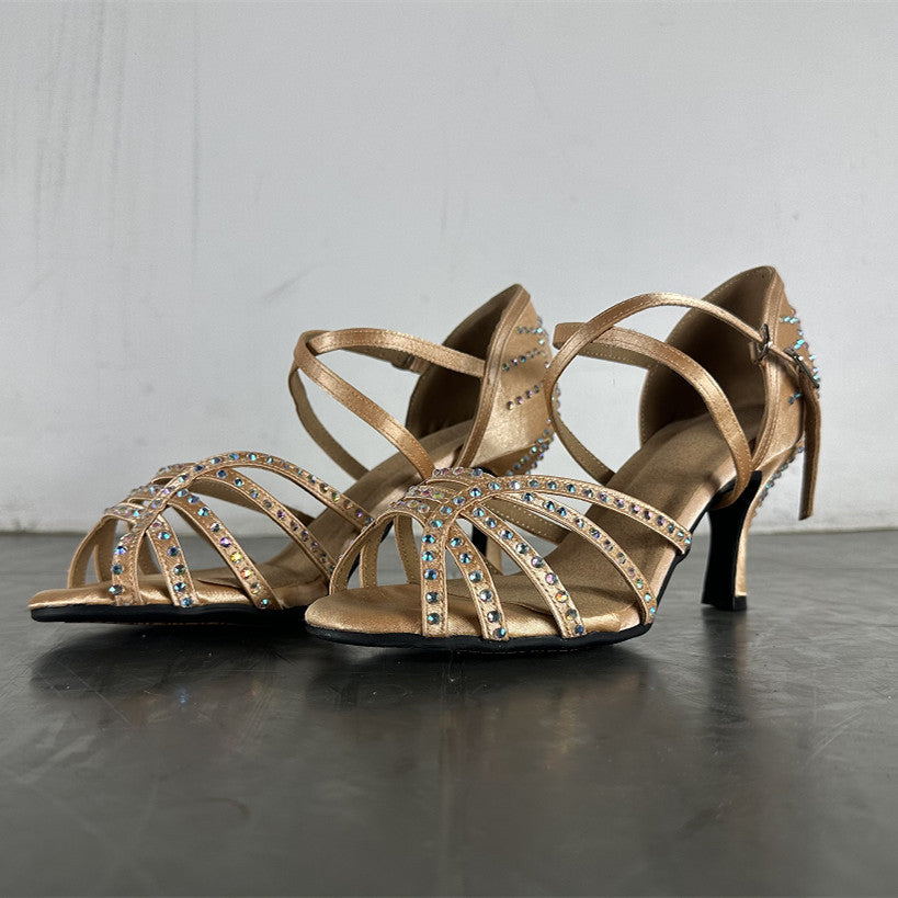 Diamond Latin Dance Women's High Heel Dancing Shoes