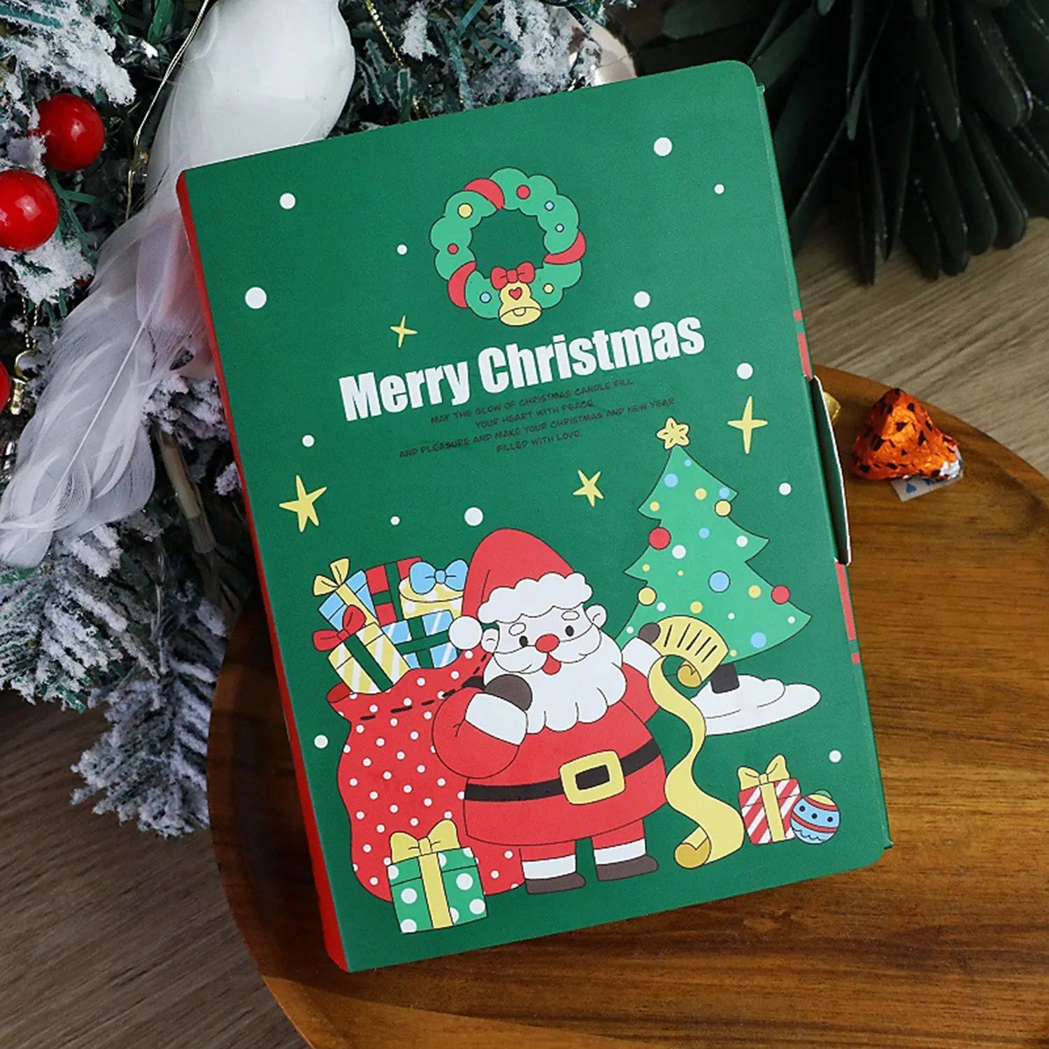 10 Pcs Christmas Treat Boxes Book Shape Cartoon Candy Box Christmas Tree Santa Bakery Gift Boxes For Christmas Birthday Wedding Party Present Decoration Supplies - The Premium