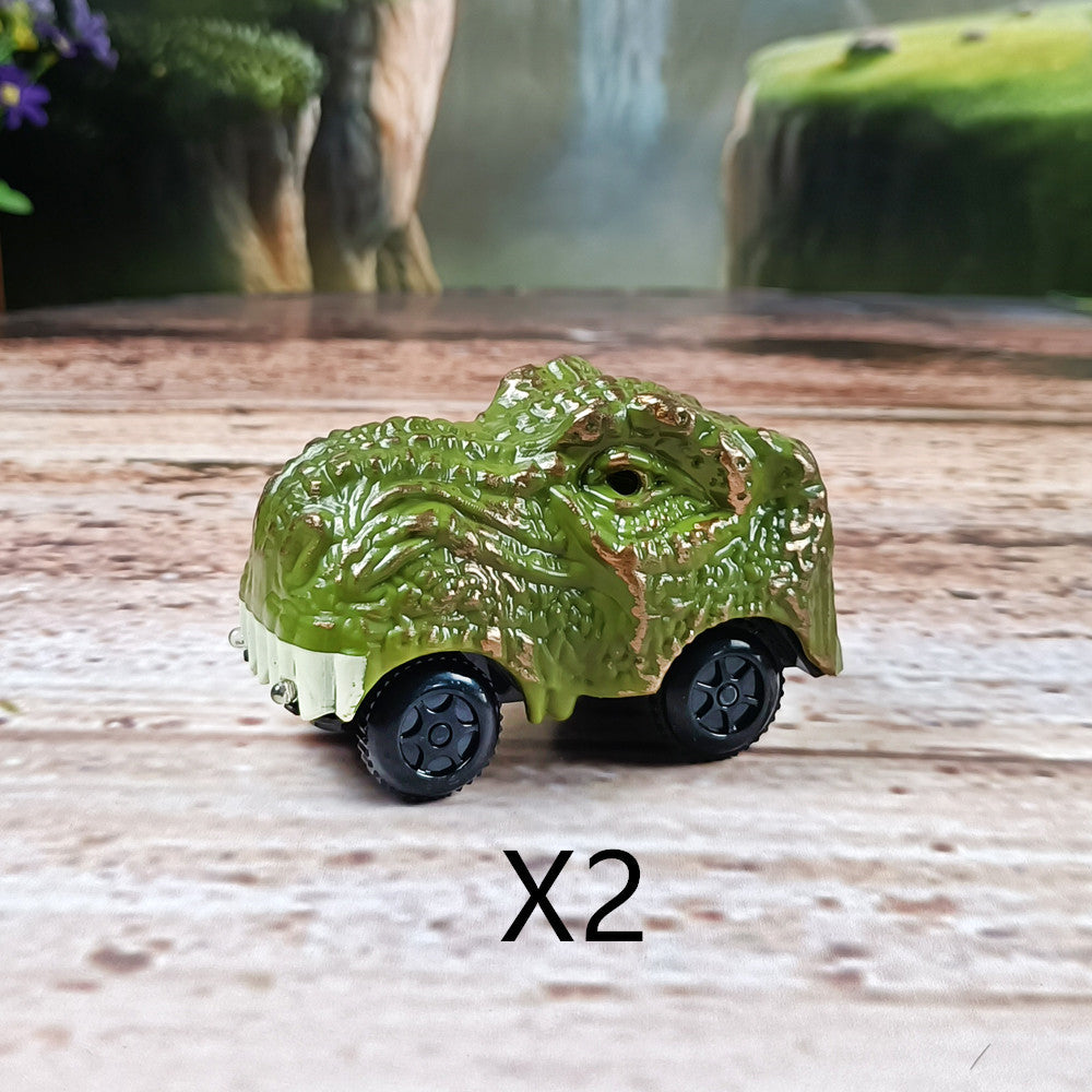 Children's Electric Assembled Track Racing Simulation Animal Tyrannosaurus Dinosaur Toy Puzzle Boy Gift