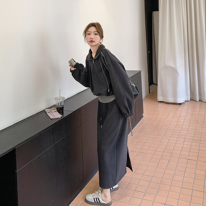 Casual Sporty Versatile Unique Skirt Two-piece Set