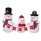 6.2FT Lighted Christmas Inflatable Decoration, Inflatable Snowman Family With Bunting, Funny Blow Up Yard Decorations With Built-in LED Lights For Holiday Party Front Yard Lawn Garden Decor - The Premium