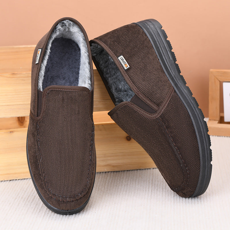 Autumn And Winter Old Beijing Cloth Shoes Fleece-lined Thickened