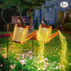 2PCS LED Watering Can Solar Light Strings, Solar Lights Outdoor Decorative Lamp, Solar Lantern Outd - The Premium