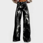 Women's Digital Print Pants Imitation Jeans