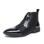 New Leather Boots Fashion Men's Business Formal Leather Shoes