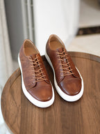 Men's Handmade First-grain Horse Leather Distressed Casual Shoes