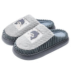 Non-slip Fleece-lined Warm Couple Fluffy Slippers