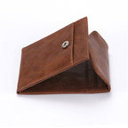 Crazy Horse Pattern Drawstring Buckle Bill Coin Purse