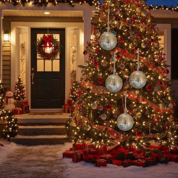 4PCS Set Christmas Hanging Ball Ornaments Wooden Tree Decorations Festive Holiday Party Decor Xmas Tree Accessories FBA Shipment - The Premium