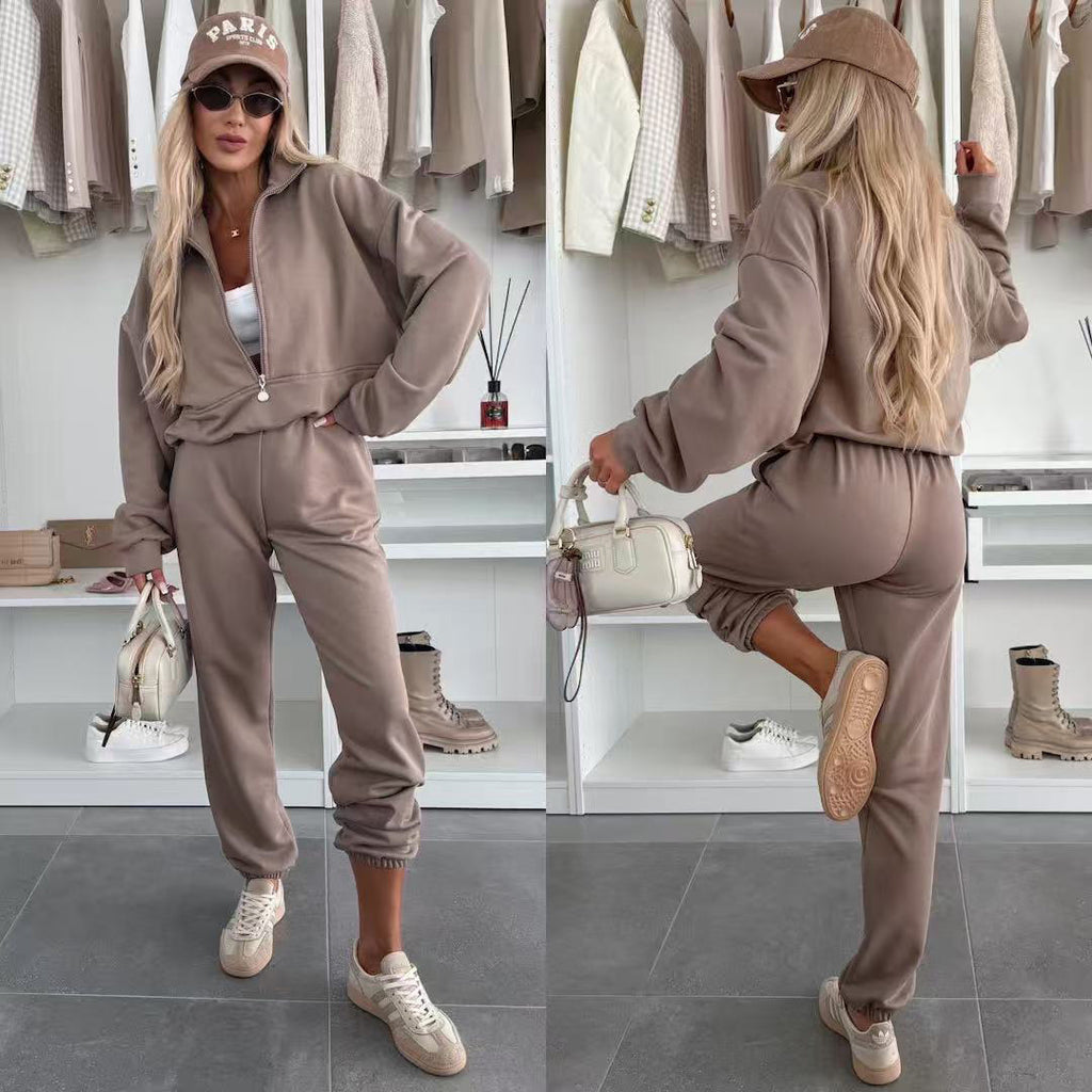 Women's Sporty Casual Street Hoodie Two-piece Set