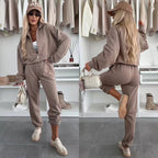 Women's Sporty Casual Street Hoodie Two-piece Set