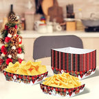 36 Christmas Paper Food Trays - The Premium