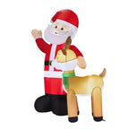 6.3FT Lighted Christmas Inflatable Decoration, Inflatable Santa And Reindeer, Funny Blow Up Yard Decorations With Built-in LED Lights For Holiday Party Front Yard Lawn Garden Decor - The Premium