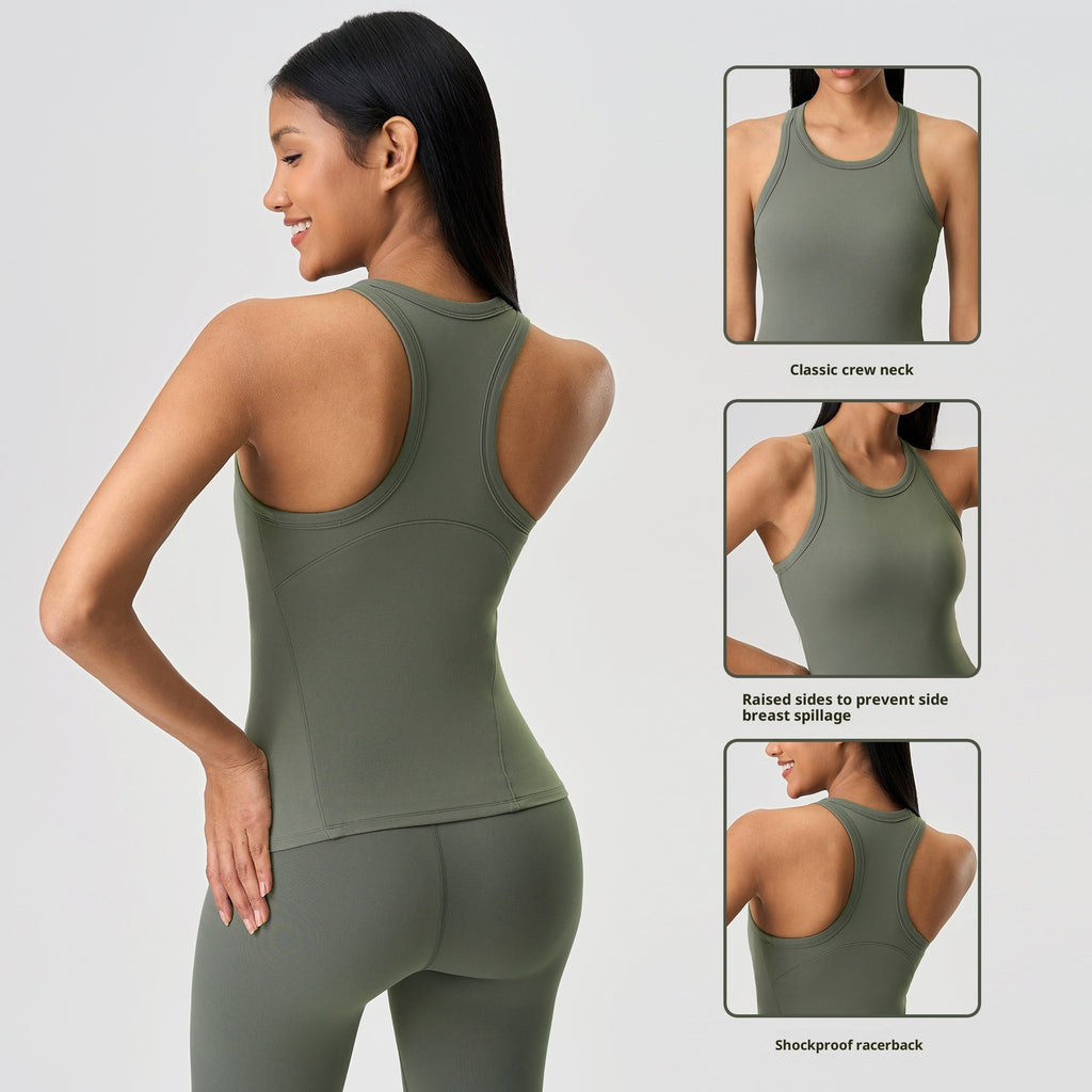 Spring And Summer New H-shaped Beauty Back Sports Vest Women's Slim Fit With Chest Pad