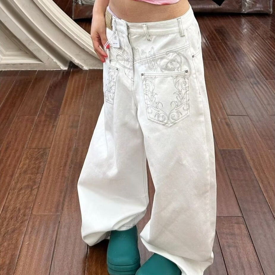 Premium High-waisted Straight-leg Jeans For Women