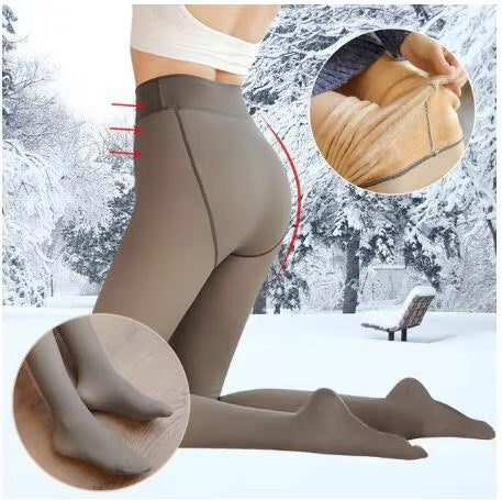 Elastic High Waist Base Thick Elastic Warm-keeping Pants