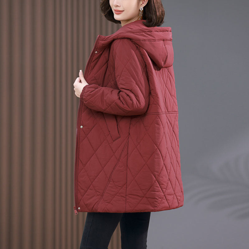 Mid-length Loose Cotton-padded Thick Coat