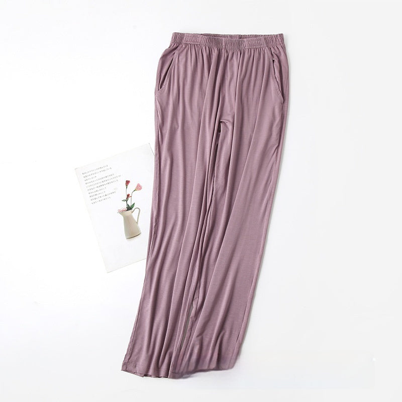 Loose Large Size Pants With Pockets Home Pants, Breathable