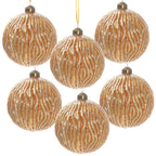 6PCS Set Glass Christmas Ball Ornaments Shimmering Hanging Decorations For Holiday Tree & Party Festive Xmas Decor FBA Shipment - The Premium