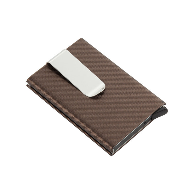 Antimagnetic Card Box Bag, Automatic Elastic Metal Wallet