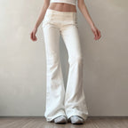 Design Breasted Access Control Waist Slimming And Hip Lifting Denim Trousers