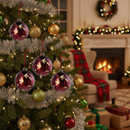 4PCS Set Christmas Glass Ball Ornaments Hanging Tree Decorations Shiny Holiday Party Decor Xmas Tree Decorations FBA Shipment - The Premium