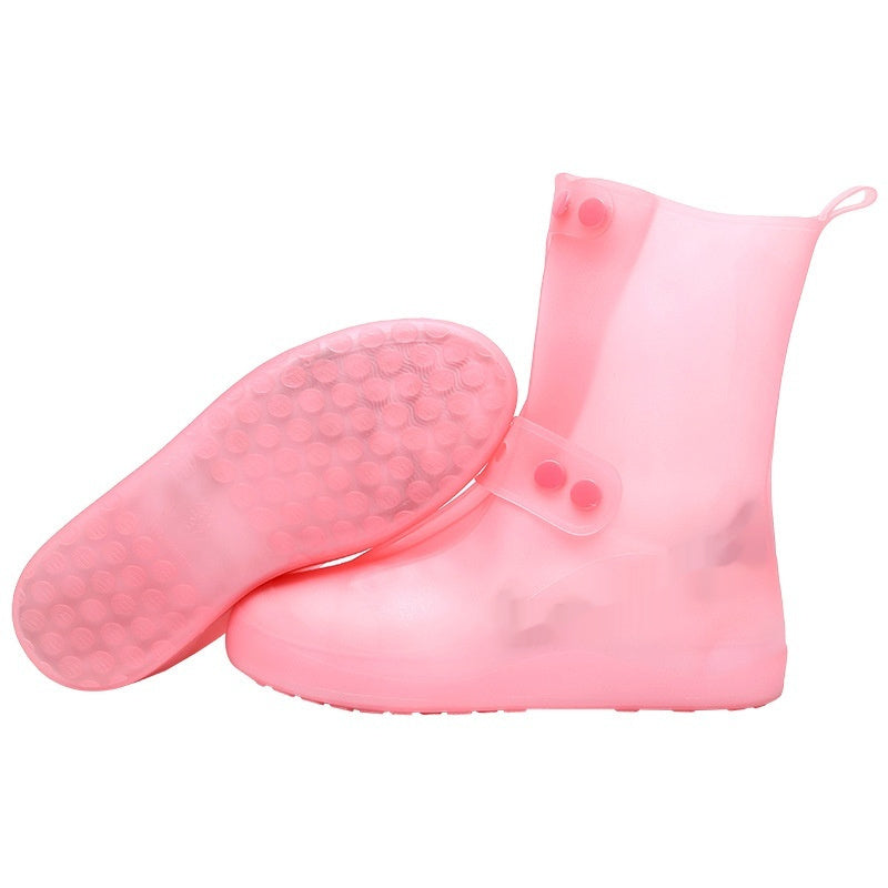 Adult And Children PVC High Top Waterproof Cover Rain Boots Double Breasted