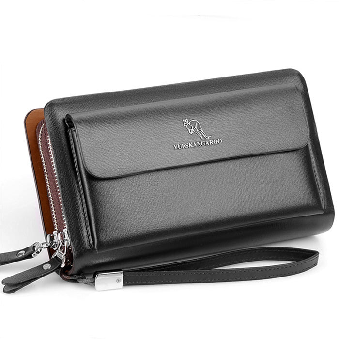 Pure Color Kangaroo Men's Business Casual Clutch