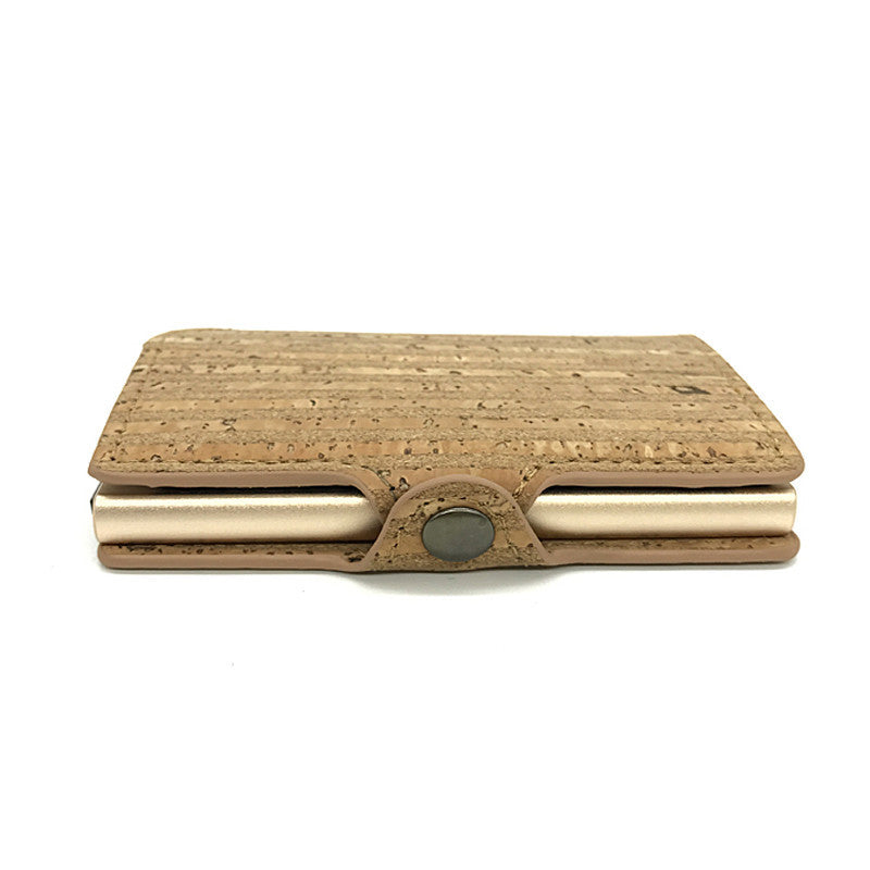 Holder Retro Anti-theft Brush Wallet Metal Card Box Buckle Wallet