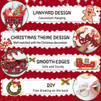 50 Pieces Christmas Wooden Ornaments Hot Cocoa Blanks Pendants Unfinished Predrilled Wood Buffalo Plaid Coffee Mug Slices Hanging For Xmas Festivals DIY Crafts Decoration, 10 Styles - The Premium