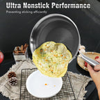 1PC Household Kitchen Honeycomb Stainless Steel Non Stick Frying Pan,Easy To Clean, Suitable For Frying Steak, Fish, And Eggs,Suitable For All Stoves
